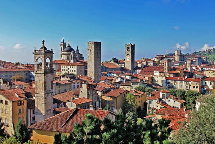 Veduta sulla città di Bergamo, Lombardia