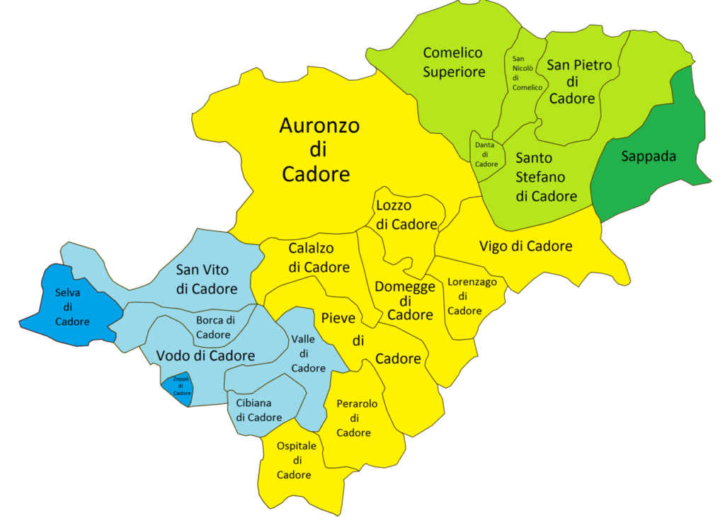 Mappa del Cadore