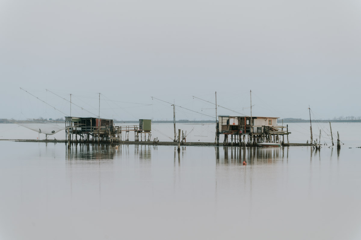 Capanni da pesca nelle Valli di Comacchio