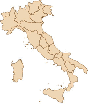 Cartina dell'Italia