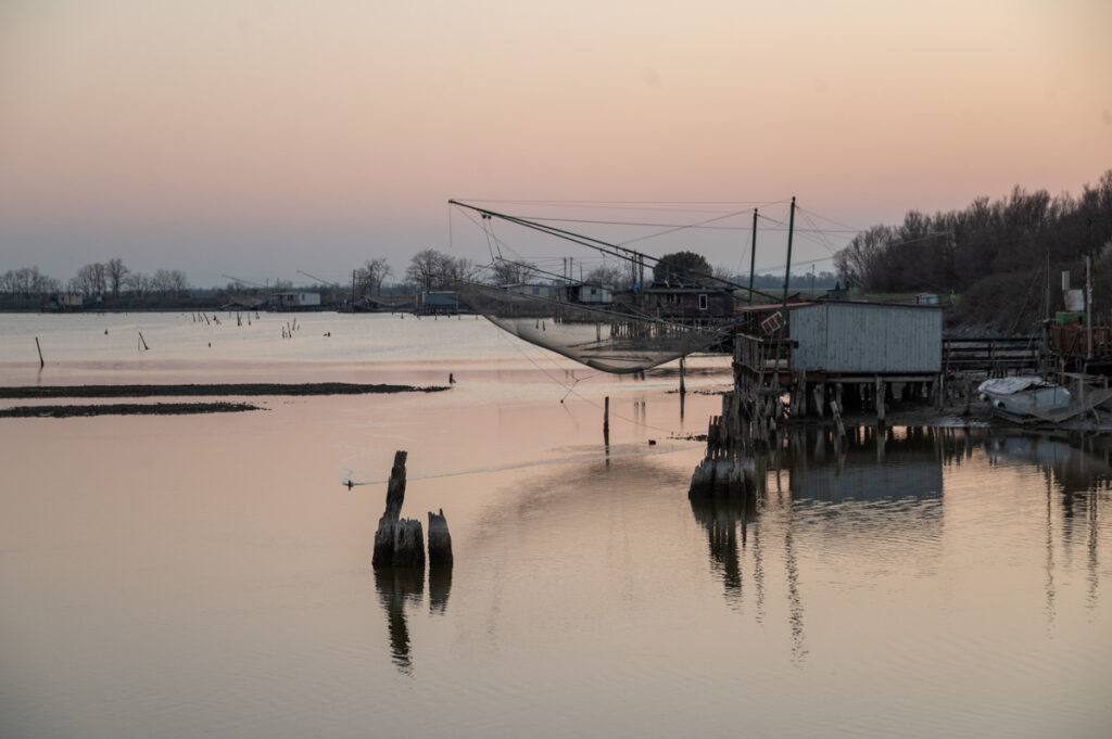 Tramonto nelle Valli di Comacchio