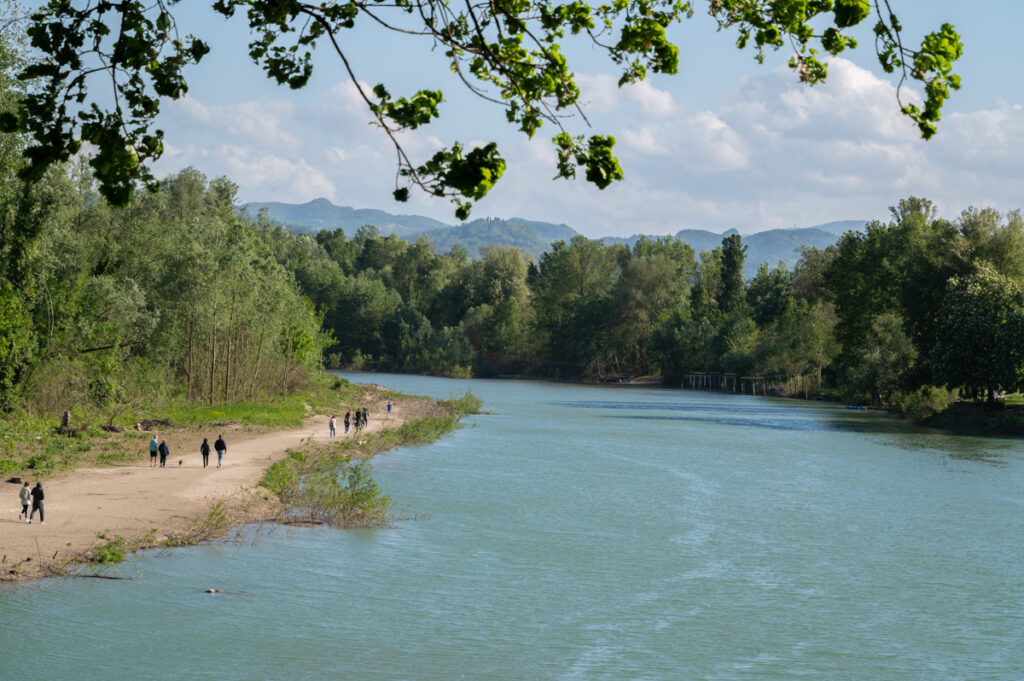 il fiume Reno, nei pressi di Caselecchio sul Reno