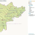 Cartina turistica: Bra, Cherasco e il Roero, con paesi, natura e luoghi d'arte e di storia