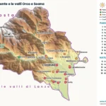 Cartina turistica: Cuorgnè, Castellamonte e le valli Orco e Soana, con paesi, natura e luoghi d'arte e di storia