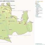 Cartina turistica: Rivarolo, Agliè e il basso Canavese, con paesi, natura e luoghi d'arte e di storia