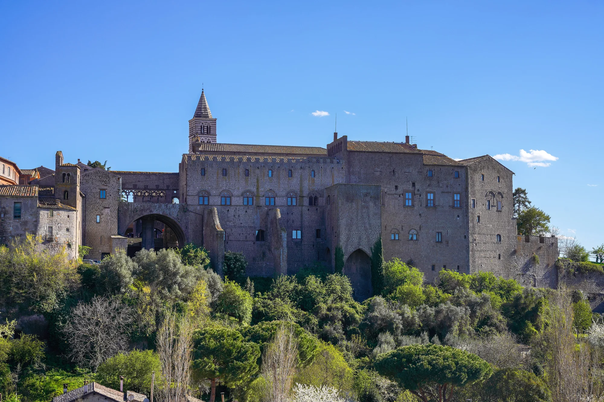 Il palazzo dei Papi e il campanile della cattedrale di Viterbo