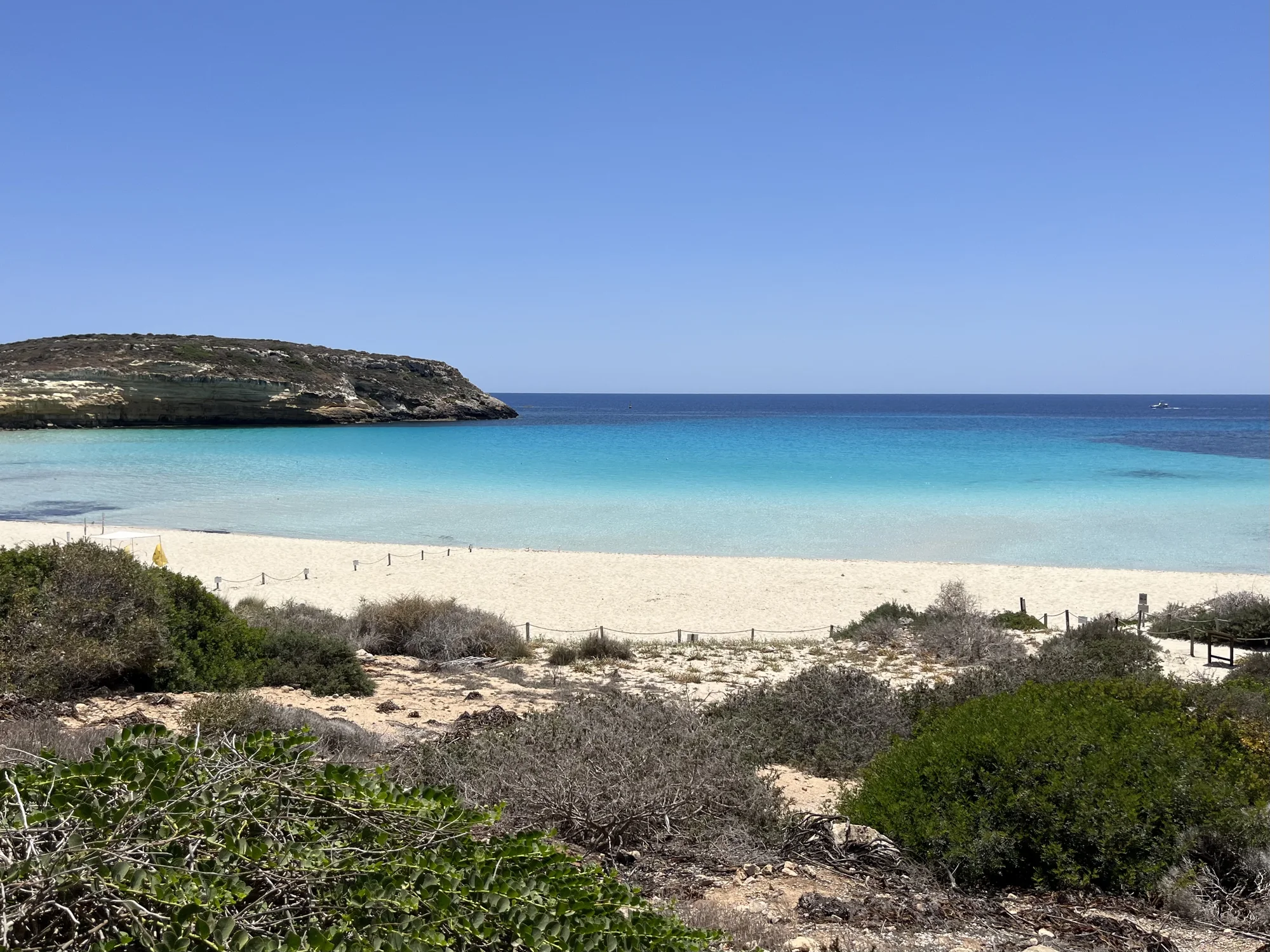 La spiaggia dell'Isola dei Conigli a Lampedusa